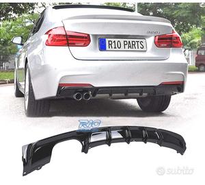 DIFFUSORE BMW F30 F31 LOOK M PERFORMANCE NERO LUCI