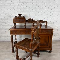 Scrivania da notaio dell'800 con sedia