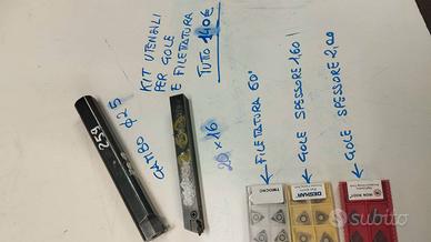 kit utensili per gole e filettatura - torneria