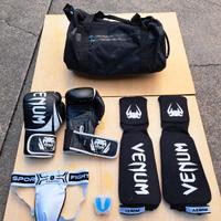 Guantoni Nero/bianco Mma / Boxe
