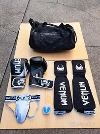 Guantoni Nero/bianco Mma / Boxe