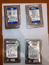 Set da 4 Hd da 500 gb