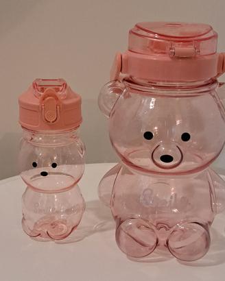 Borracce orsetto rosa - 2pz