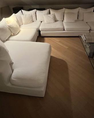 Divano angolare con chaise longue 6 posti