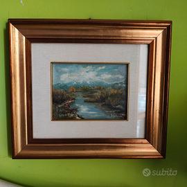 quadro paesaggio olio su tela Daria Galvani