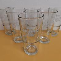 RECOARO GINGERINO MIX 6 BICCHIERI VETRO SERIGRAFAT