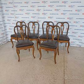 6 Sedie stile Chippendale metà 900
