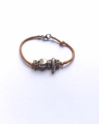 Bracciale sedimenti e pepite in argento