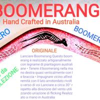 BOOMERANG ORIGINALE il Vero Handmade Australiano