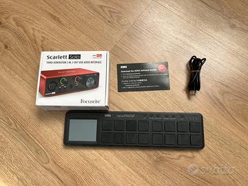 Bundle Home Studio Scarlett Solo + Korg nanoPAD2