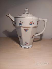 caffettiera teiera porcellana francese anni 40/50 