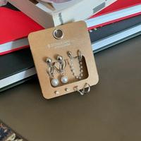 orecchini con perle e brillantini