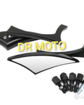 4AB COPPIA 2 X specchietti nero universale MOTO