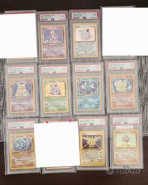 carte pokemon set base prima edizione psa 9 italia