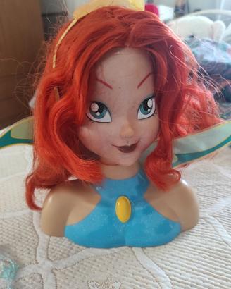 Testa Bloom Winx club bambola vintage acconciatura