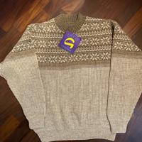 maglione vintage da uomo in lana nuovo