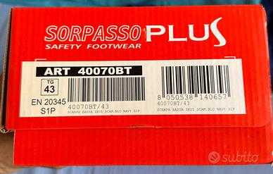 Scarpe antinfortunistiche nuove taglia 43