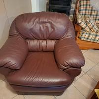 poltrona in vera pelle