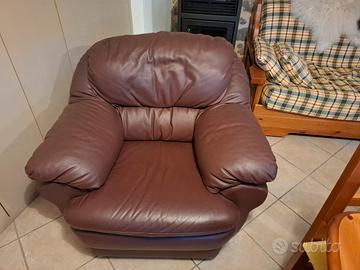 poltrona in vera pelle