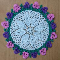 Centrini all’uncinetto fatti a mano 20 cm colorato