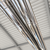 Tubi in acciaio inox per cappe professionali