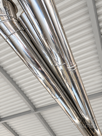 Tubi in acciaio inox per cappe professionali