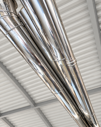 Tubi in acciaio inox per cappe professionali