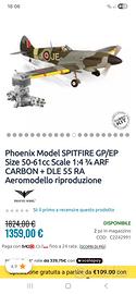 aeromodello spitfire motore a scoppio