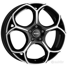 SET 4 CERCHI IN LEGA FIAT 500X CROMA da 18"