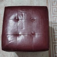 Pouf quadrato in similpelle 39x39x39cm