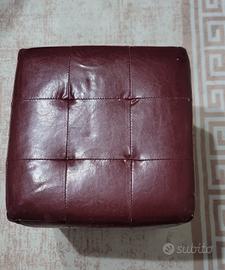 Pouf quadrato in similpelle 39x39x39cm