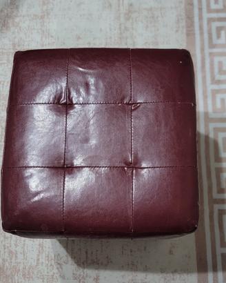 Pouf quadrato in similpelle 39x39x39cm