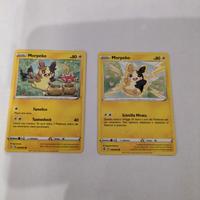 2 carte Pokemon originali di Morpeko di due tipi