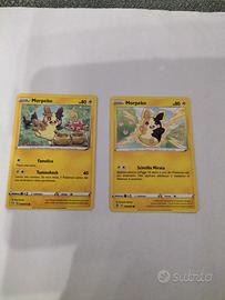 2 carte Pokemon originali di Morpeko di due tipi