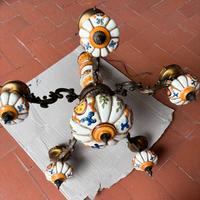 Lampadario antico in ceramica