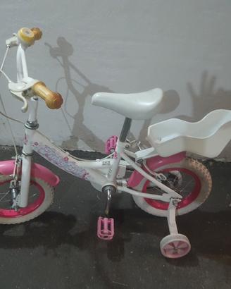 Bici per bambina con rotelle 