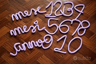 Set numeri per foto mesi in tricotin