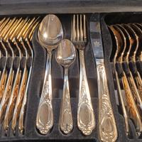 servizio  posate dorate oto 24 k Solingen Germania