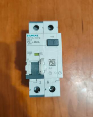 magnetotermico Siemens C10  30mA