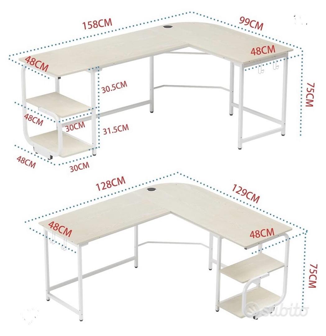 Scrivania ad angolo con libreria - Arredamento e Casalinghi In vendita a  Frosinone