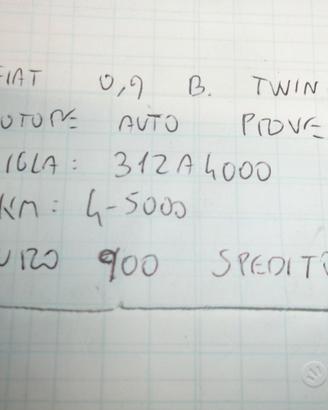 Motore auto prove fiat 0,9 b twin-air