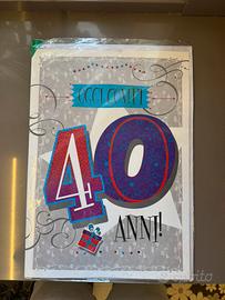 Biglietto Auguri Gigante 40 Anni