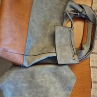 Borsa donna in tessuto simil-nappa