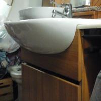 Mobile bagno noce specchio  toilettes lavello