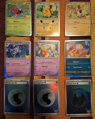 mini lotto carte Pokémon 30 anniversario