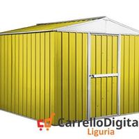 Box deposito porta attrezzi lamiera 276x260 giallo