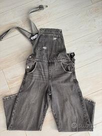Salopette jeans Zara grigia 13 anni