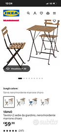 Tavolo giardino più una sedia originale ikea