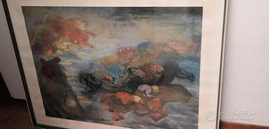 Monotipo, Olio su carta, Saccomani Giovanni (UD) 