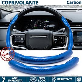 COPRIVOLANTE per LAND ROVER in FIBRA CARBONIO Blu